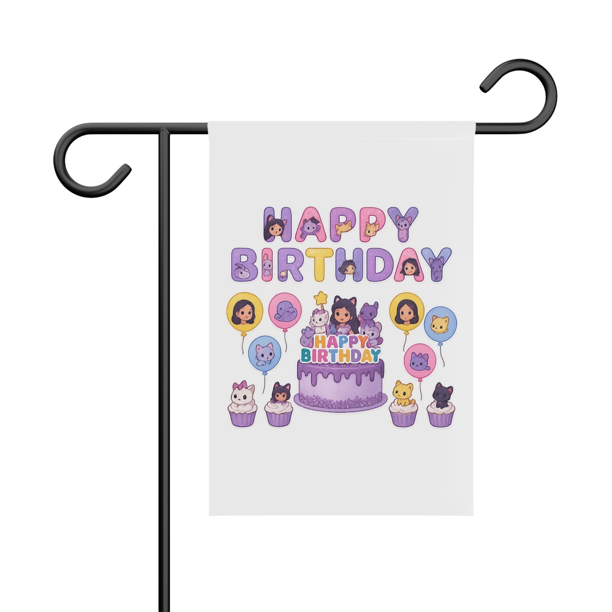 Aphmau Kawaii Kitty Birthday Banner Flag